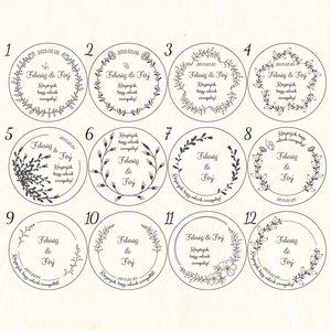 Esküvői hűtőmágnes, köszönőajándék  kerek, választható mintával - esküvő - emlék & ajándék - köszönőajándék - Meska.hu