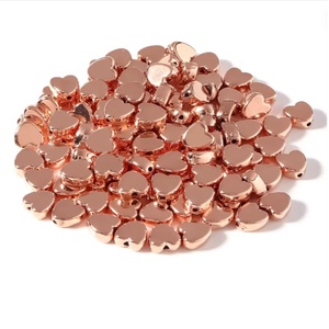 Szív gyöngy 8 mm - rosegold , Kellékek & szerszámok, Gyöngy, ékszerkellék, Műanyag gyöngy, Ékszerkészítés, MESKA