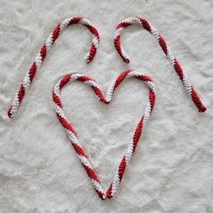 Horgolt candy cane - Meska.hu