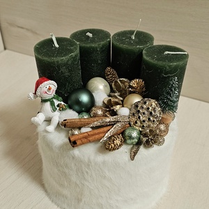 Adventi box, Karácsony, Karácsonyi lakásdekoráció, Karácsonyi ajtódíszek, Virágkötés, MESKA