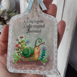 Karácsonyi ajándék-fa tábla, Otthon & Életmód, Dekoráció, Fali és függő dekoráció, Felirat, Decoupage, transzfer és szalvétatechnika, MESKA