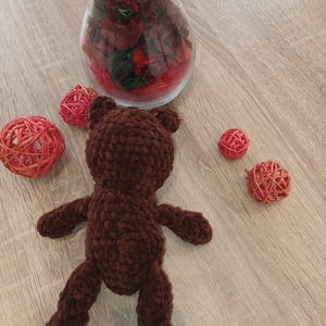 Sötétbarna puha amigurumi maci - játék & sport - plüssállat & játékfigura - maci - Meska.hu