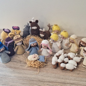 Amigurumi betlehemi figurák, Karácsony, Karácsonyi lakásdekoráció, Karácsonyi manók, figurák, Horgolás, MESKA