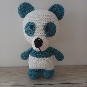 Amigurumi Panda Blue, Játék & Sport, Plüssállat & Játékfigura, Más figura, Horgolás, MESKA