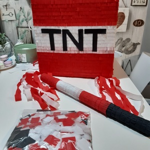 TNT  Minecraft mexikói party pinyáta (pinata) - játék & sport - sport és kikapcsolódás - más játékok, sportok - Meska.hu