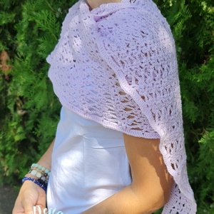 Kézműves horgolt csipke kendő - Summer Lace shawl - Meska.hu