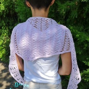 Kézműves horgolt csipke kendő - Summer Lace shawl - ruha & divat - sál, sapka, kendő - vállkendő - Meska.hu