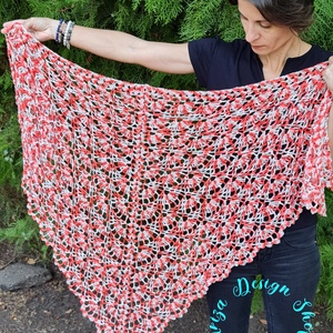 Kézműves horgolt csipke kendő - Fairytale shawl 2. - ruha & divat - sál, sapka, kendő - vállkendő - Meska.hu