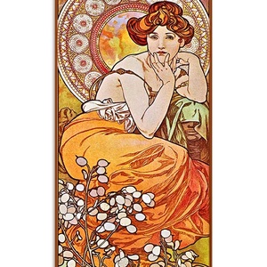 Alfons Mucha-Ékkövek (garnitúra) - otthon & életmód - dekoráció - kép & falikép - üvegkép - Meska.hu