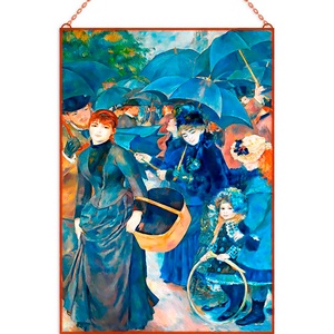 Renoir-Umbrellas (üvegkép), Otthon & Lakás, Dekoráció, Kép & Falikép, Fából készült kép, Üvegművészet, MESKA