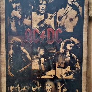 ACDC  fakép, Otthon & Életmód, Dekoráció, Dísztárgy, Decoupage, transzfer és szalvétatechnika, MESKA