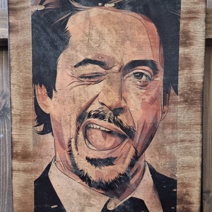 Tony Stark, vasember fakép, Otthon & Életmód, Dekoráció, Dísztárgy, Decoupage, transzfer és szalvétatechnika, MESKA