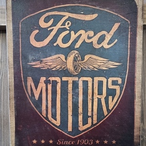 Ford motors fakép, Otthon & Életmód, Dekoráció, Dísztárgy, Decoupage, transzfer és szalvétatechnika, MESKA