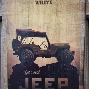 Willys Jeep fakép, Otthon & Életmód, Dekoráció, Dísztárgy, Decoupage, transzfer és szalvétatechnika, MESKA