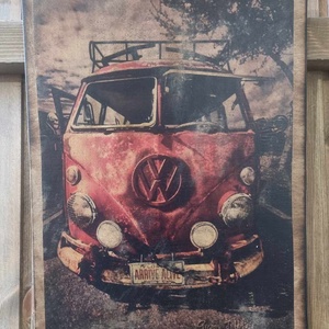 Vw T1 fakép, Otthon & Életmód, Dekoráció, Dísztárgy, Decoupage, transzfer és szalvétatechnika, MESKA