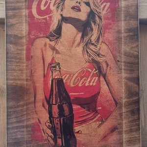 Coca-Cola fakép, Otthon & Életmód, Dekoráció, Dísztárgy, Decoupage, transzfer és szalvétatechnika, MESKA