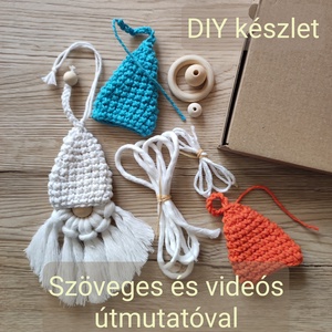 Csináld magad! Skandináv karácsonyi manó, karácsonyfadísz, autódísz természetes anyagokból, DIY csomag gyerekeknek, DIY (Csináld magad), Egységcsomag, Csomózás, Mindenmás, MESKA