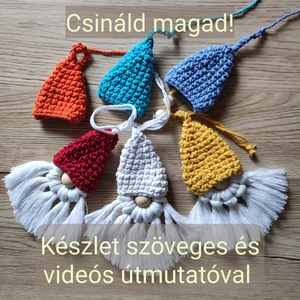 Csináld magad! 4 karácsonyi manó, skandináv stílusú karácsonyfadísz, saját készítésű autódísz, DIY csomag gyerekeknek - Meska.hu