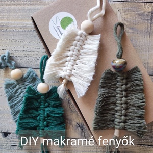 Csináld magad! 3 db boho karácsonyfadísz természetes anyagokból , DIY (Csináld magad), Egységcsomag, Csomózás, Mindenmás, MESKA