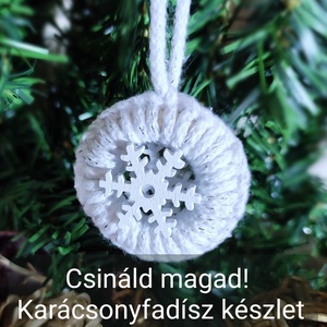 4 DIY hópelyhes karácsonyfadísz, könnyen elkészíthető makramé koszorú, DIY (Csináld magad), Egységcsomag, Csomózás, Mindenmás, MESKA