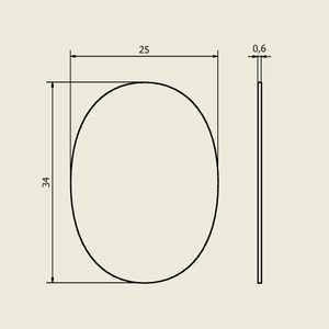 Ellipszis 25x34 mm-es medál, korong, Kellékek & szerszámok, Vegyes alapanyag, Egyéb alapanyag, Fémmegmunkálás, MESKA