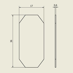 Letört sarkú téglalap 14x36 mm medál, korong - kellékek & szerszámok - vegyes alapanyag - egyéb alapanyag - Meska.hu