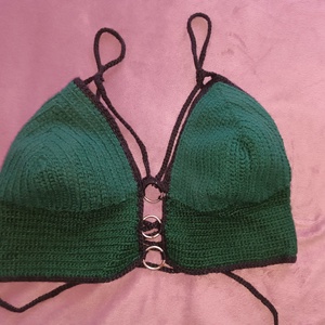 fűzős horgolt bralette, Ruha & Divat, Női ruha, Póló, felső, Horgolás, MESKA