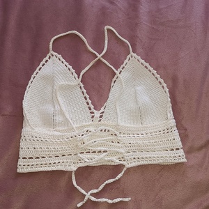 horgolt bralette - ruha & divat - női ruha - póló, felső - Meska.hu