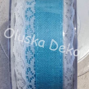 Textil szalag, türkiz 3,5cm, Kellékek & szerszámok, Dekorációs kellékek, Egyéb kellékek, Mindenmás, Virágkötés, MESKA