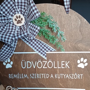 Kopogtató kutyásoknak, cicásoknak, Ajtódísz kutya-, cicafanoknak - otthon & lakás - dekoráció - ajtó- és ablak dekoráció - ajtódísz & kopogtató - Meska.hu