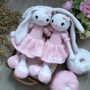 Horgolt nyuszi amigurumi - játék & sport - plüssállat & játékfigura - nyuszi - Meska.hu