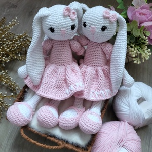 Horgolt nyuszi amigurumi - játék & sport - plüssállat & játékfigura - nyuszi - Meska.hu