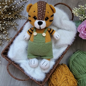 Horgolt tigris amigurumi, Játék & Sport, Plüssállat & Játékfigura, Más figura, Horgolás, MESKA