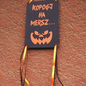 Halloween dekoráció, Halloween dísz, Hallowenn party, dekor, ősz, őszi dekor, Ajtódísz, kopogtató - halloweeni ajtódíszek és ablakdíszek - halloweeni ajtódíszek és ablakdíszek - Meska.hu