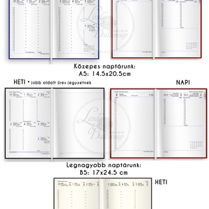 Naptár, Határidőnapló, kalendár, zsebnaptár, Egyedi naptár, határidőnapló, egyedi, Karácsonyi ajándék, névreszóló - otthon & életmód - papír írószer - naptár & tervező - Meska.hu