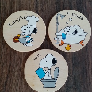 Ajtójelölő tábla, ajtó jelölő tábla, ajtódísz, kopogtató, névtábla, felirat. - Snoopy konyha - otthon & lakás - dekoráció - ajtó- és ablak dekoráció - ajtótábla - Meska.hu