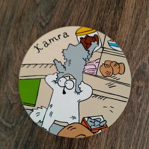 Simon' cat  - Kamra - Ajtójelölő tábla, ajtó jelölő tábla, névtábla, felirat, kopogtató - otthon & lakás - dekoráció - ajtó- és ablak dekoráció - ajtótábla - Meska.hu