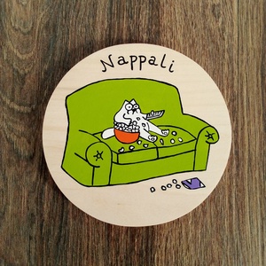 Simon' cat  - Nappali tábla . Ajtójelölő tábla, ajtó jelölő tábla, névtábla, felirat, kopogtató, Otthon & Lakás, Dekoráció, Ajtó- és ablak dekoráció, Ajtótábla, Festészet, Festett tárgyak, MESKA