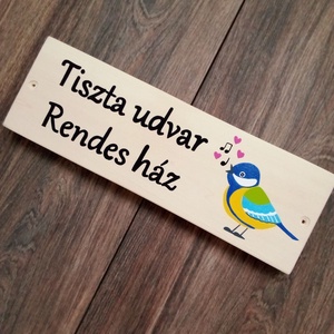 Tiszta udvar, Rendes ház, házszám, házszámtábla- Cinege - házszám - otthon & lakás - ház & kert - házszám - Meska.hu