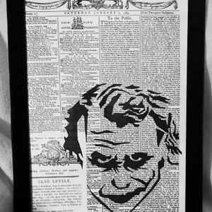 JOKER (Heath Ledger) / FALI KÉP (A/4-es méretű), Művészet, Grafika & Illusztráció, Egyéb rajzok, Festett tárgyak, MESKA