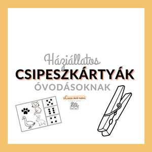 Háziállatos csipeszkártyák, fekete-fehér (nyomtatható), Játék & Sport, Készségfejlesztő és Logikai játék, Oktató játékok, Fotó, grafika, rajz, illusztráció, MESKA