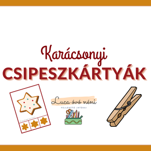 Karácsonyi csipeszkártyák(nyomtatható), Játék & Sport, Készségfejlesztő és Logikai játék, Oktató játékok, Fotó, grafika, rajz, illusztráció, MESKA