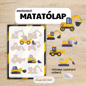 Árnyékkereső matatólap (nyomtatható pdf), Játék & Sport, Készségfejlesztő és Logikai játék, Oktató játékok, Fotó, grafika, rajz, illusztráció, MESKA