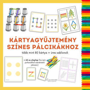 Fejlesztő játék színes pálcikákkal (nyomtatható), Játék & Sport, Készségfejlesztő és Logikai játék, Oktató játékok, Fotó, grafika, rajz, illusztráció, MESKA