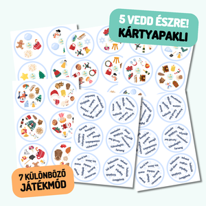 Óriás téli Vedd észre! kártyacsomag - játék & sport - készségfejlesztő és logikai játék - oktató játékok - Meska.hu