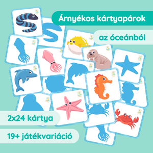 Árnyékos kártyapárok az óceánból, Játék & Sport, Készségfejlesztő és Logikai játék, Oktató játékok, Fotó, grafika, rajz, illusztráció, MESKA