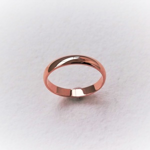   Rosegold, fényes karikagyűrű (14 K) - esküvő - ékszer - karikagyűrű - Meska.hu