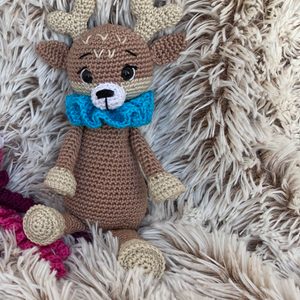 Horgolt őzike, rénszarvas amigurumi, Játék & Sport, Plüssállat & Játékfigura, Más figura, Horgolás, Hímzés, MESKA