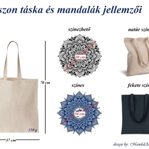 Béke Mandala V001 - 24MABCA_0001 - táska & tok - bevásárlás & shopper táska - shopper, textiltáska, szatyor - Meska.hu