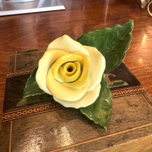 Antik Herendi rózsa, sárga porcelán tearózsa Herend, hibátlan! Asztaldísz romantikus tárgy virág - Meska.hu